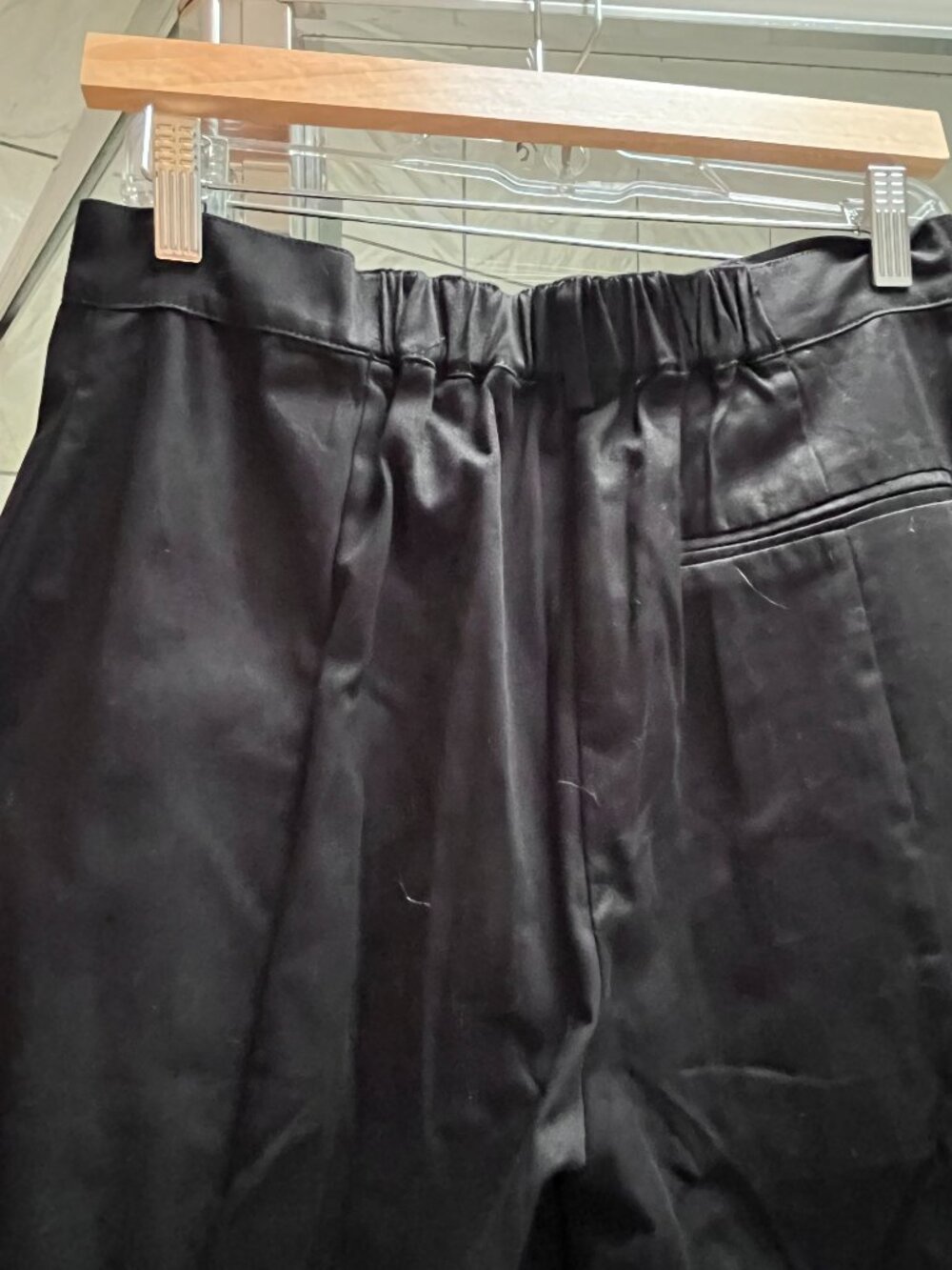 New York & Company Extra Wide Leg Pleated Trousers Pants - L - Picture 7 of 10